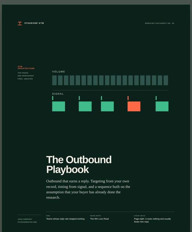 Cover of The Outbound Playbook