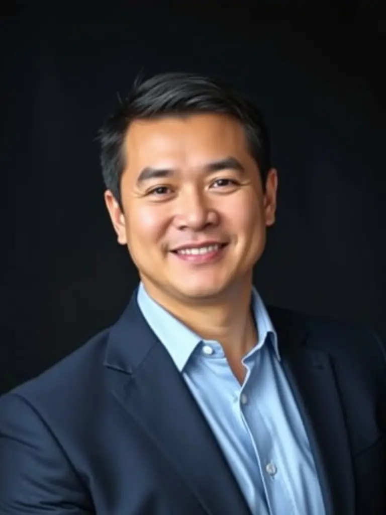 A professional, brightly lit headshot of a sales leader, smiling confidently, overlaid with the title 'Sales Process Optimization'